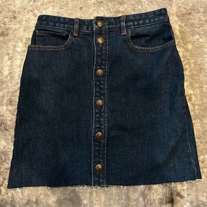 A.P.C. Rue Madame Paris A-Line Button-Front Denim Skirt SIZE 4